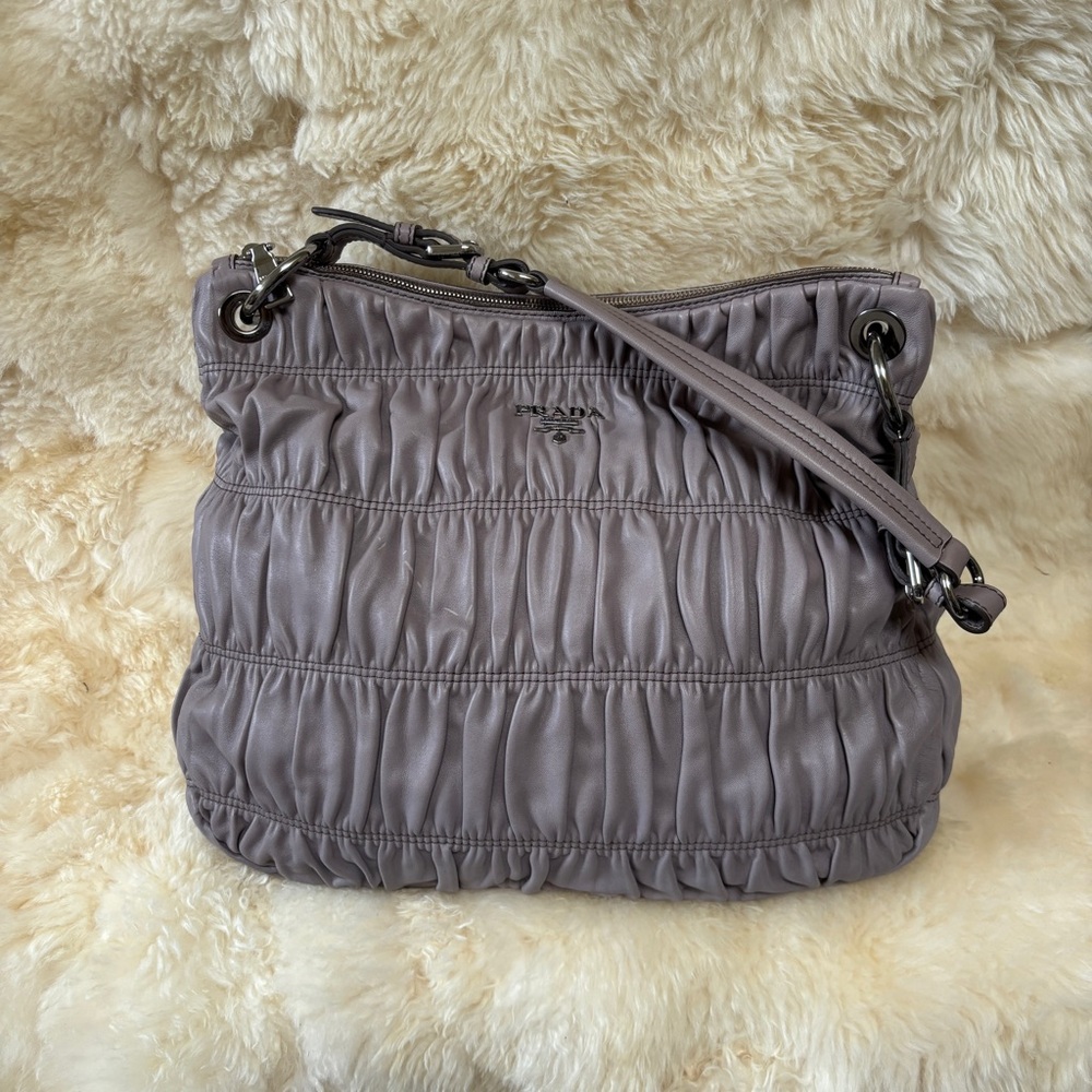 💯Authentic Lavender Nappa Leather Matelasse Prada Women’s Bag